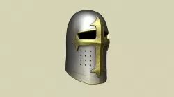 Crusader Helmet - Medieval Character Design Low-poly 3D model