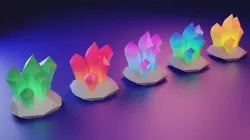 Crystals Low-poly 3D model