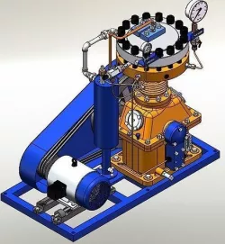 Diaphragm compressor 3D model