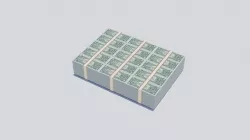 Dollar Bill Stack Low-poly 3D model