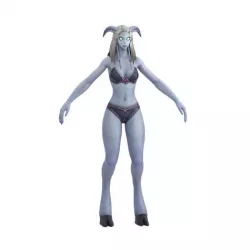 Draenei Female Full Rig and HumanIK Low-poly 3D model