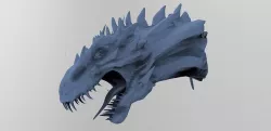 Dragon Design Head Low polly 3D model