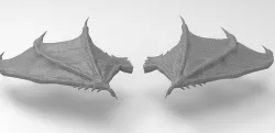 Dragon lizard Viking design Wings Low Polly  3D model