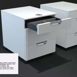 Drawer - HPoly and LPoly 3D model