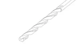 Drill Bit Dental and Veterinary use diameter 2mm - lenght 100mm 3D model