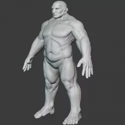 Dwarf Male Base Mesh  3D model