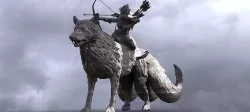 Elven wolf rider 4  3D model