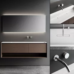 Falper Shape Evo Vanity Unit Set 1 3D model