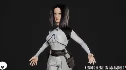 Female Wizard Character 3 Low-poly 3D model