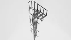 Fire Escape Stairs 3D model