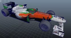 Force India 2011 Melbourne LOW POLY Low-poly 3D model