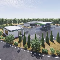 Gas station 3D model