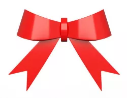 Gift ribbon red simple cartoon Low-poly 3D model