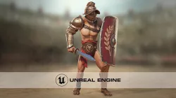 Gladiator Murmillo Low-poly 3D model