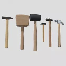 Hammer Pack Low-poly 3D model