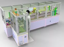 Headphone automatic polishing production line 3D model