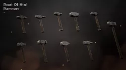 Heart Of Steel - Hammers Low-poly 3D model