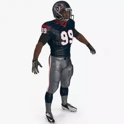Houston Texans American Football Player Fur 3D model