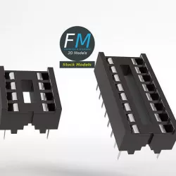 IC DIP sockets 3D model