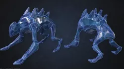 Ice elemental creature Low-poly 3D model