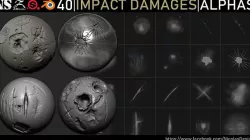 Impact Damages Alphas Texture