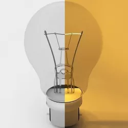 Incandescent Light Bulb With Filament Glow  Low-poly 3D model