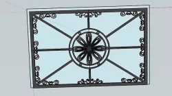 Iron Glass Roof Art Mounted Villa Facade 3D model 3D model 3D model