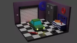 Isometric Garage 3D model