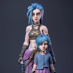 Jinx Powder Fanart 3D model