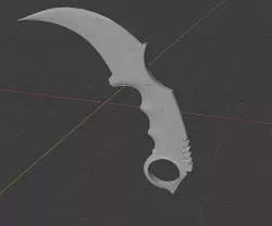 Karambit Low-poly 3D model