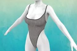 Lingerie bodysuit Stilo 1 Low-poly 3D model