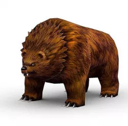 Lowpoly Cartoon Character Bear Low-poly 3D model
