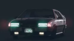Lowpoly Retro 1980s Sport Hatchback Low-poly 3D model