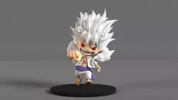 Luffy Gear 5 Chibi 3D Model 3D model