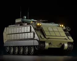 M113 Modernized Tank - Armored personnel carrier Low-poly 3D model