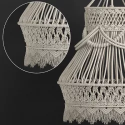 macrame chandelier 01 3D model