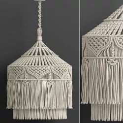 macrame chandelier 05 3D model