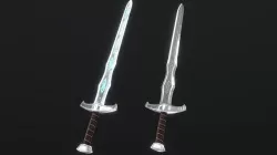 Magic Ice Sword Low-poly 3D model