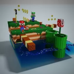 Mario Land 3D model