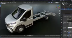 Maxus deliver 9 cab Low-poly 3D model