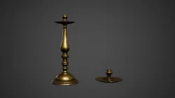 Medieval Candle Holders Low Poly Game Ready Low-poly 3D model