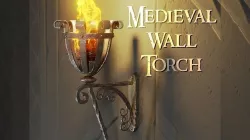 Medieval Iron Wall Torch - Game Ready Low-poly 3D model