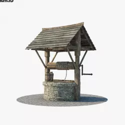 Medieval well 3D model
