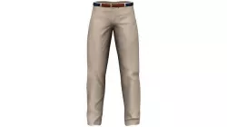 Men Chino Khaki Pants With Belt Low-poly 3D model