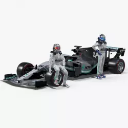 Mercedes AMG F1 W10 EQ Power 2019 Low-poly 3D model