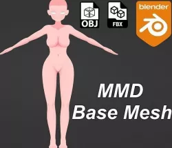 MMD Female Base Mesh 3D model