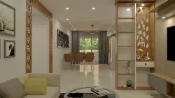 Modern 3bhk Flat Design 3D model