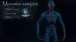 Monster Vampire Low-poly 3D model Low-poly 3D model