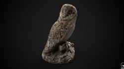 NANITE UE5 - Scanned Stone Owl Statue 3D model