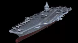 Next-generation nuclear-powered concept aircraft carrier 3D model